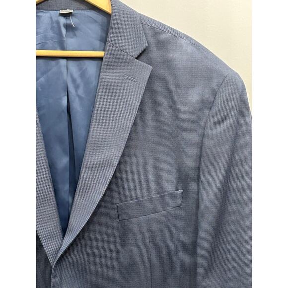 Michael Kors Men’s Light Blue Checked Blazer Sport Coat 52R Classic Tailored - Picture 2 of 5